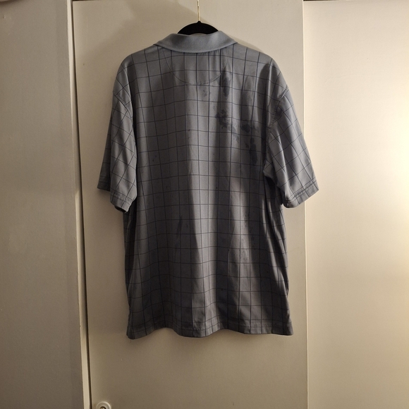 George Men's Polo in Dark Gray Checkered Pattern - Picture 2 of 7